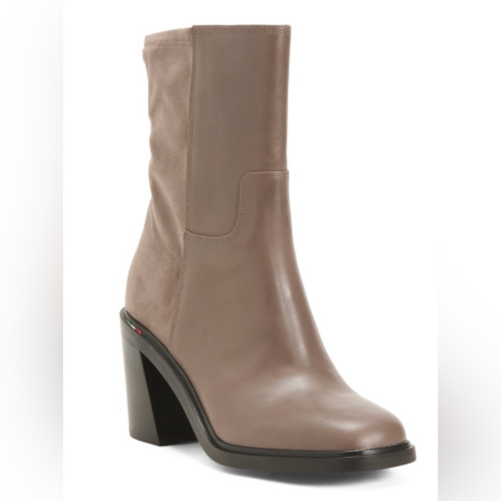 Franco Sarto Penelope Leather Suede Boot in Shadow Sz 9